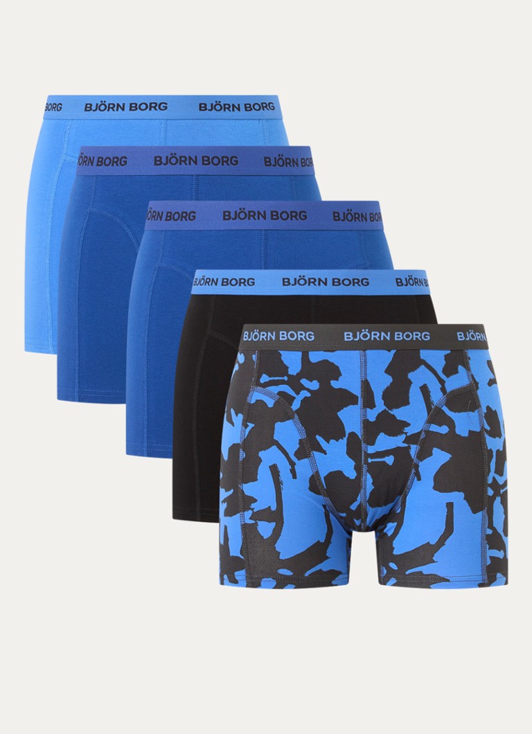 Björn Borg Heren Boxershorts met logoband in 3-pack in de kleur Donkerblauw, maat: L
