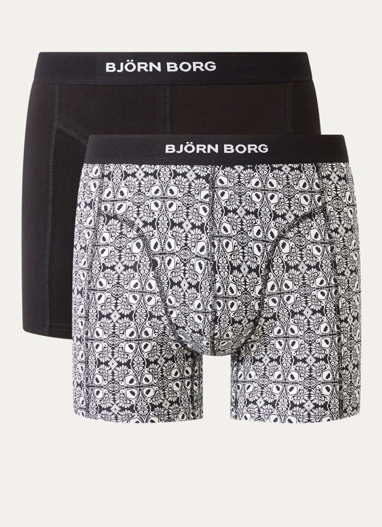 Björn Borg Heren Boxershorts met logoband in 2-pack in de kleur Zwart, maat: XL