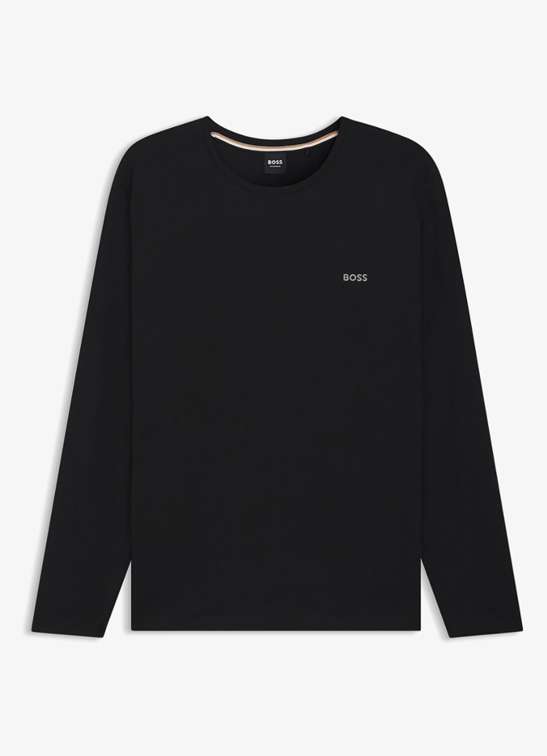 BOSS Heren Mix&Match T-shirt met logoborduring in de kleur Zwart