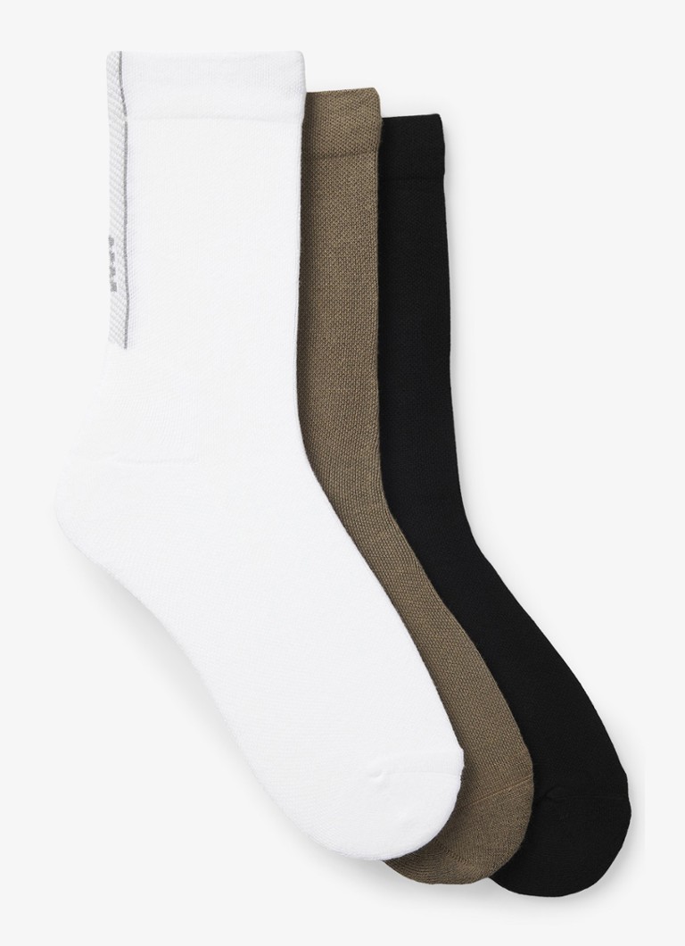 BOSS Heren Sokken in katoenblend in 3-pack in de kleur Beige