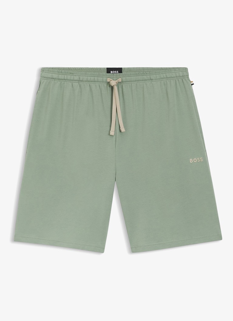 BOSS Heren Mix&Match loose fit korte broek van sweatstof met steekzakken in de kleur Light/Pastel Green-330 / Groen