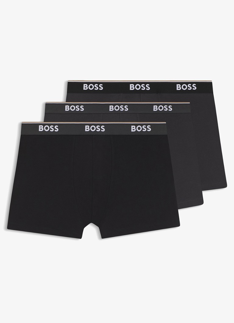 BOSS Heren Boxershorts met logoband in 3-pack in de kleur Open Miscellaneous-973 / Multicolor