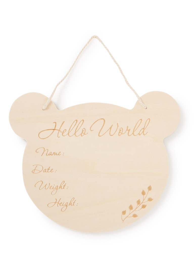BamBam Beer wandhanger van hout Donkerbeige - Deal