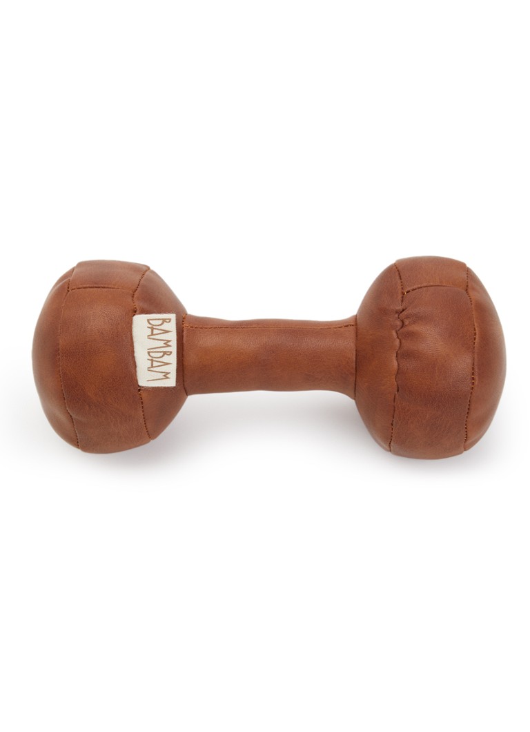 BamBam Vintage Dumbell babyspeeltje 16 cm in de kleur Bruin, maat: 16 CM