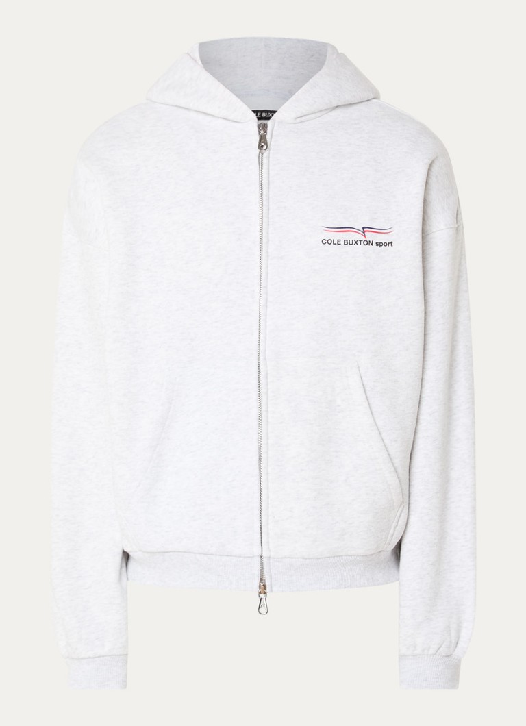 Cole Buxton Dames Sweat met logo en backprint in de kleur Lichtgrijs, maat: S