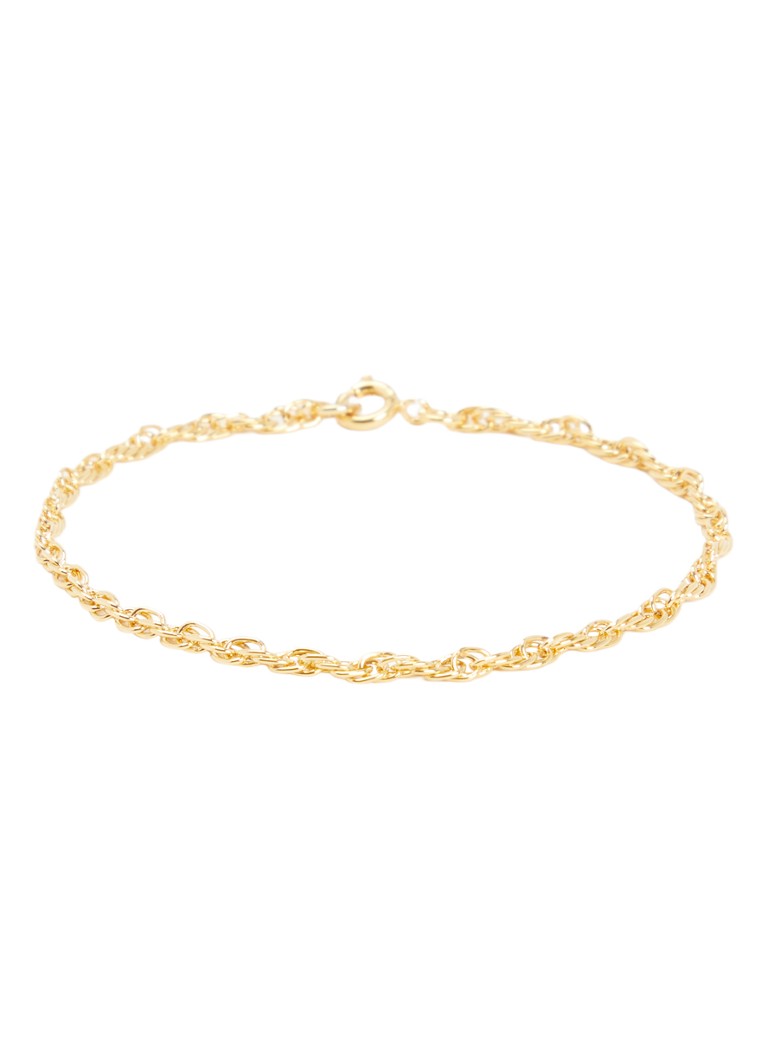 Kroonjuweeltjes Dames Torsade Fijne armband verguld in de kleur Goud, maat: OS