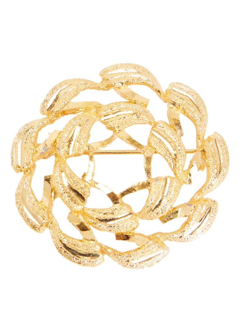 Kroonjuweeltjes Dames Guirlande broche verguld in de kleur Goud, maat: OS
