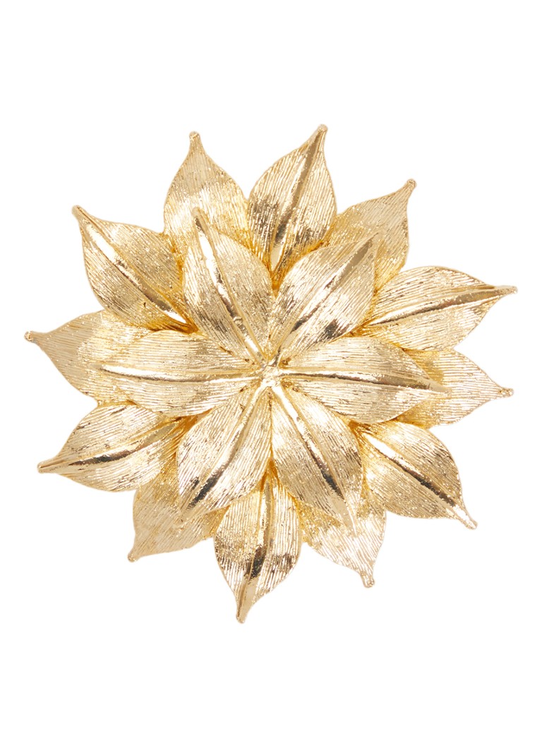 Kroonjuweeltjes Dames Magnolia Bloem broche verguld in de kleur Goud, maat: OS