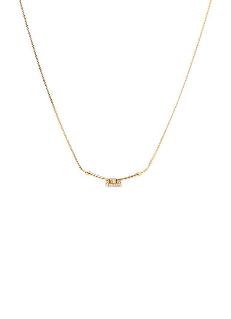 Kroonjuweeltjes Dames Ligne ketting verguld in de kleur Goud, maat: OS