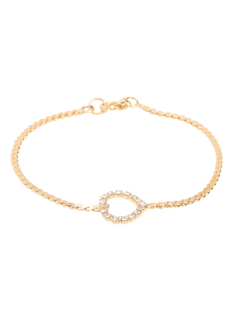 Kroonjuweeltjes Dames Hart armband verguld in de kleur Goud, maat: OS