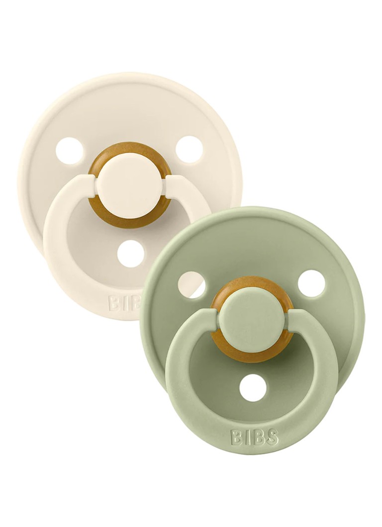 BIBS Meisjes Colour fopspeen in 2-pack in de kleur Ivoor, maat: SIZE 2