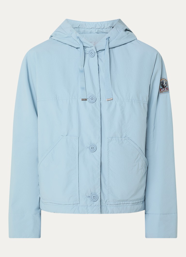 Parajumpers Dames Windjack met capuchon en steekzakken in de kleur Lichtblauw, maat: XS