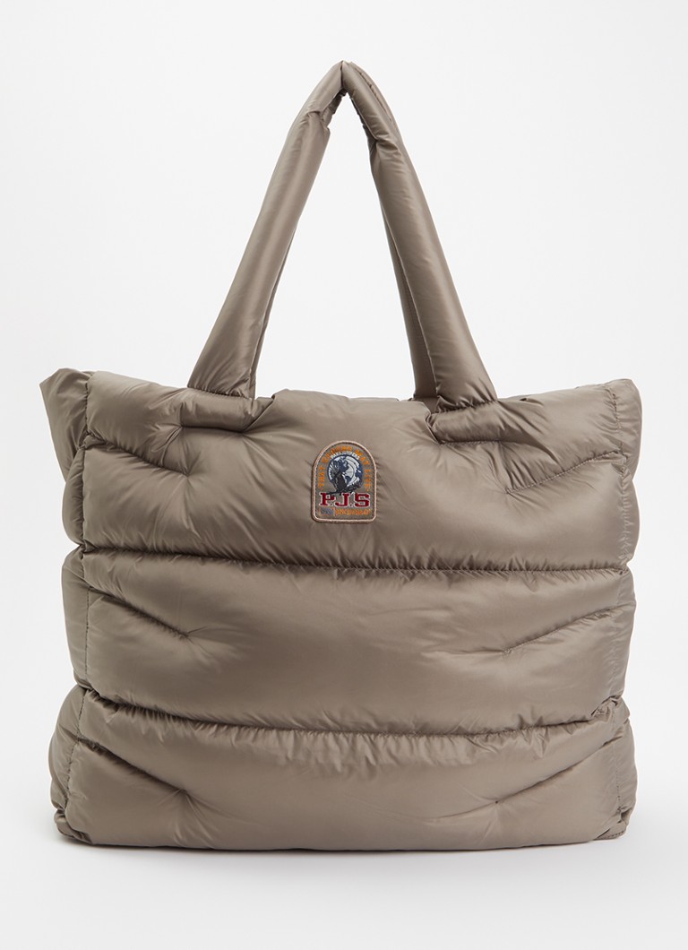 Parajumpers Dames Gabbs gewatteerde shopper met logo in de kleur Olijfgroen, maat: One Size