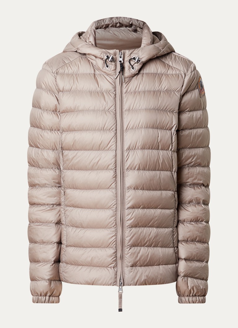 Parajumpers Dames Genie puffer jack met donsvulling en ritszakken in de kleur Donkerbeige, maat: M