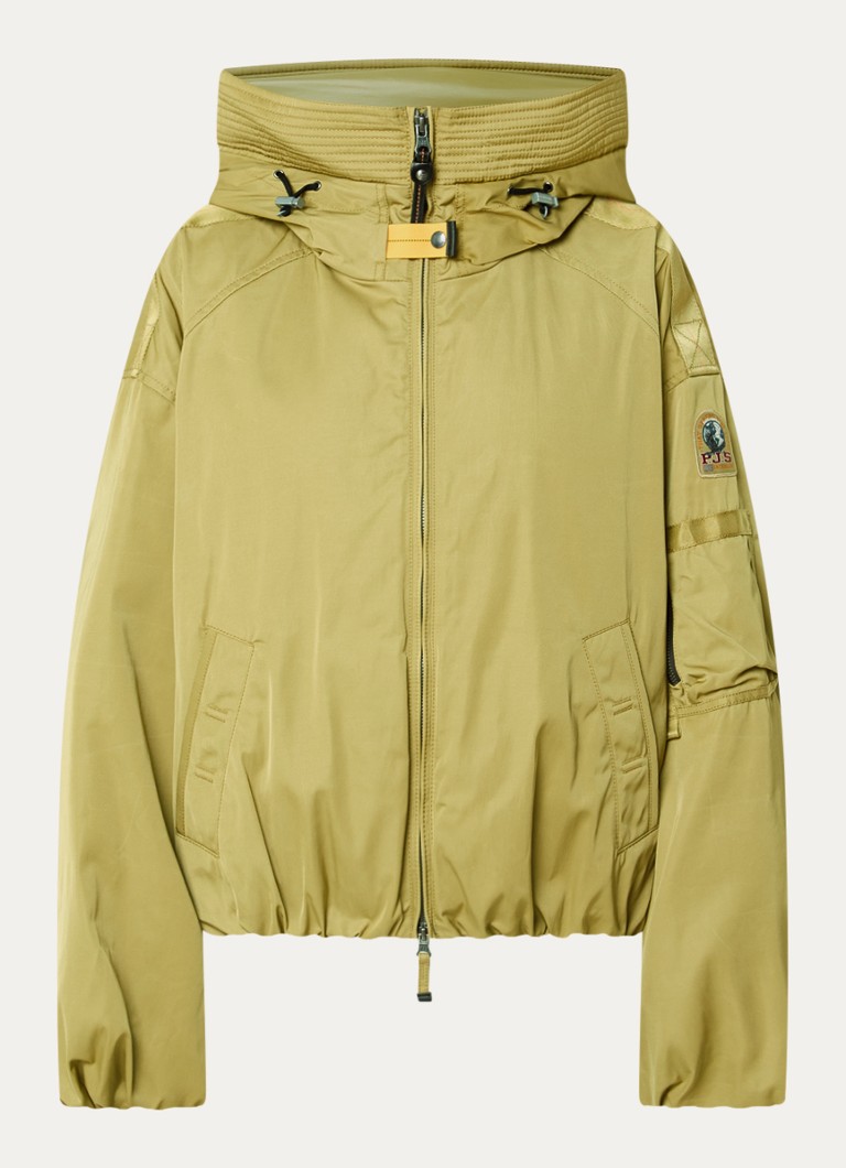 Parajumpers Dames Naadz gewatteerde jack donsvulling en capuchon in de kleur Mosgroen, maat: S