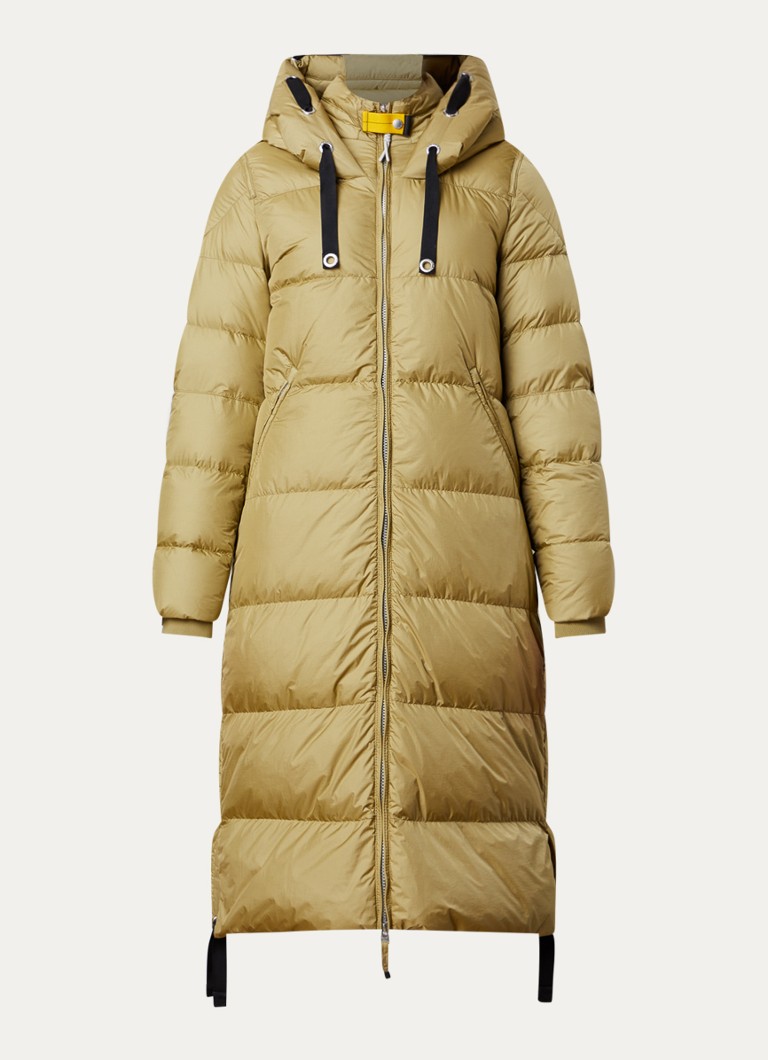 Parajumpers Dames Panda longline puffer jas met logo in de kleur Olijfgroen, maat: XS
