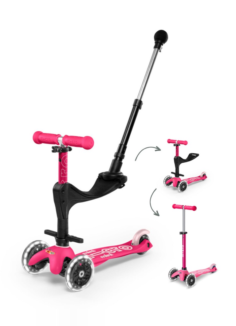 Micro Step Mini Micro Deluxe 3-in-1 Push step met LED-verlichting