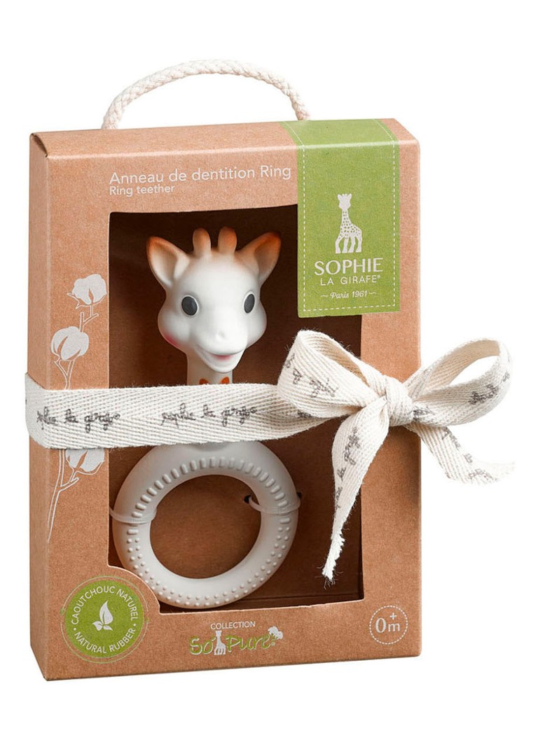 Sophie de Giraf So'Pure bijtspeeltje met ring 14 cm