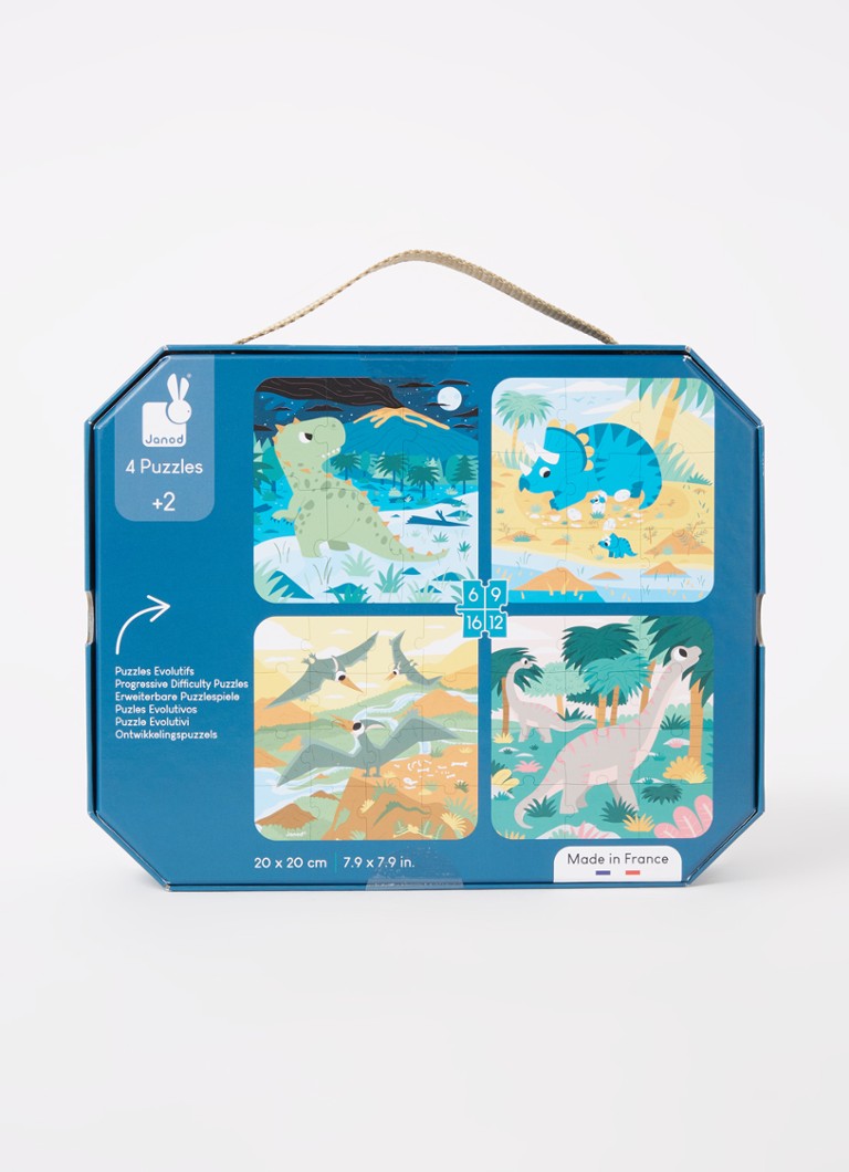 Janod Legpuzzel 4 in 1 in de kleur Blauw, maat: ONE SIZE