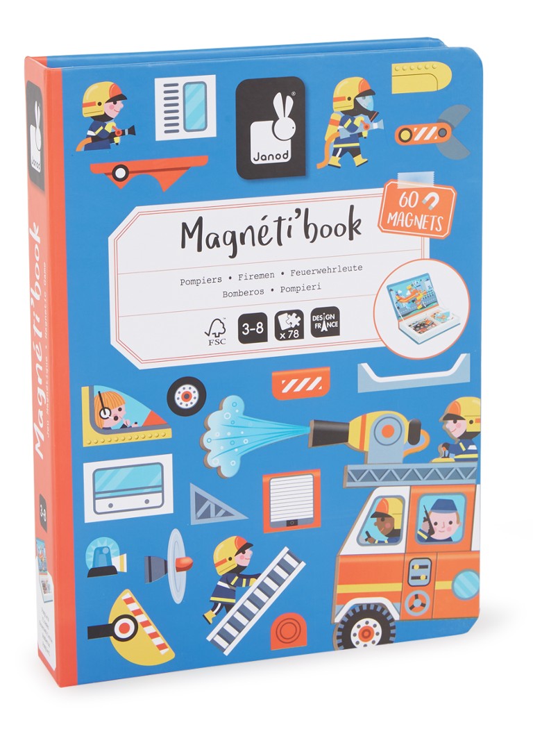 Janod Magnetibook brandweer in de kleur Multicolor, maat: ONE SIZE