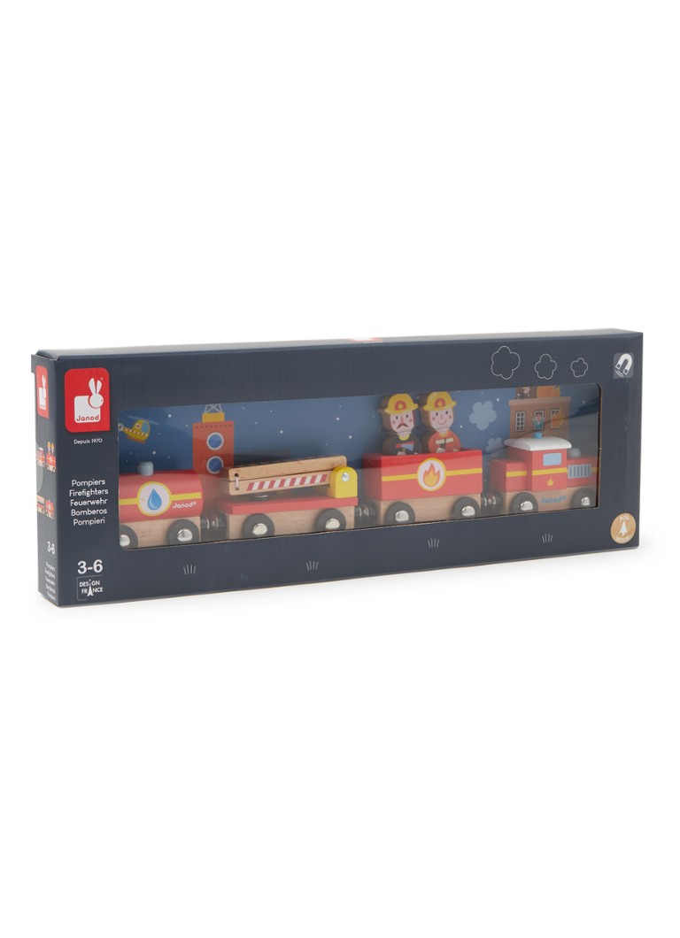 Janod Story brandweertrein magneetpuzzel 4-delig