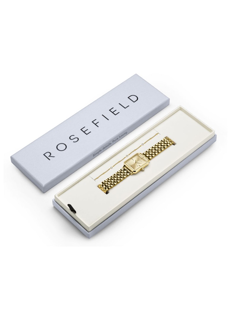 Rosefield Dames The Octagon horloge en armband in giftbox OCCYG-X274