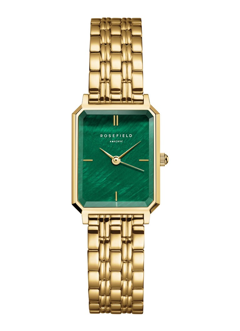 Rosefield Dames Octagon XS horloge OEGSG-O79 in de kleur Goud, maat: geen maat