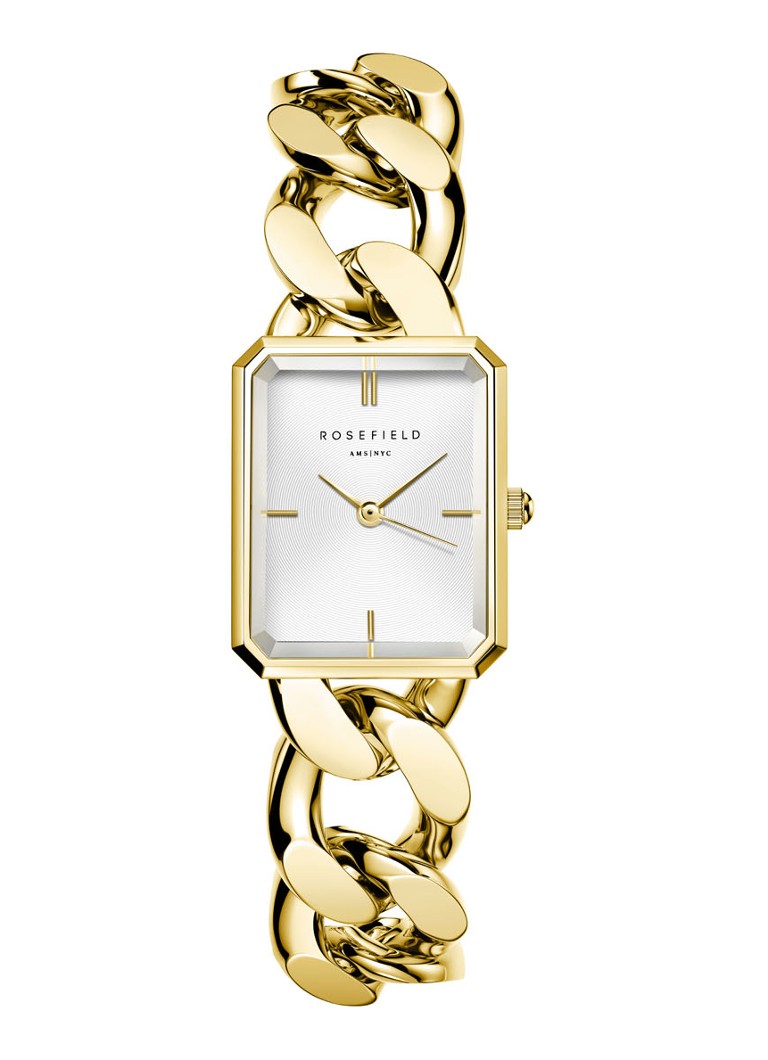 Rosefield Dames The Octagon XS Studio horloge SWGSG-O55 in de kleur Goud, maat: geen maat