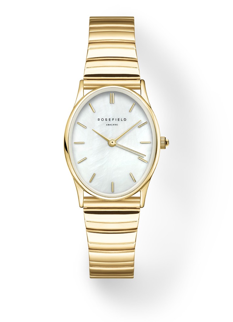 Rosefield Dames The Oval horloge OVWGSG-OV16 in de kleur Goud, maat: 5 maat