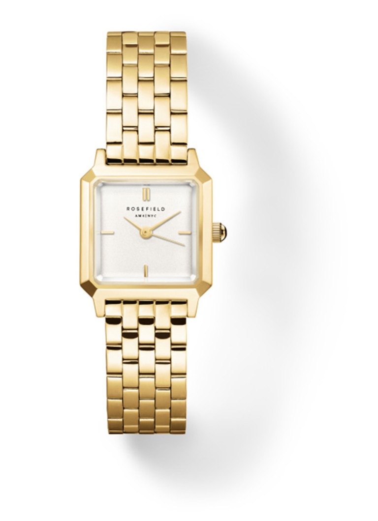 Rosefield Dames The Boxelle horloge BWGSG-B01 in de kleur Goud, maat: 19.5mm