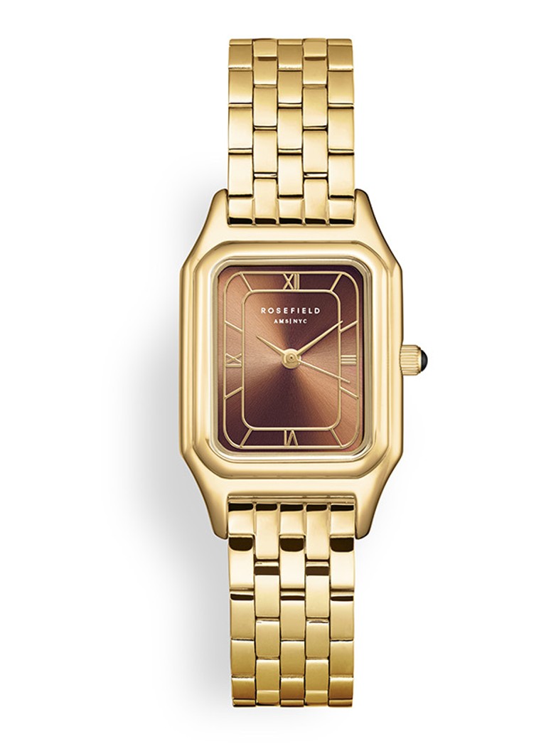 Rosefield Dames Ivy horloge OCBGSG-OC05 in de kleur Goud, maat: 21x26MM