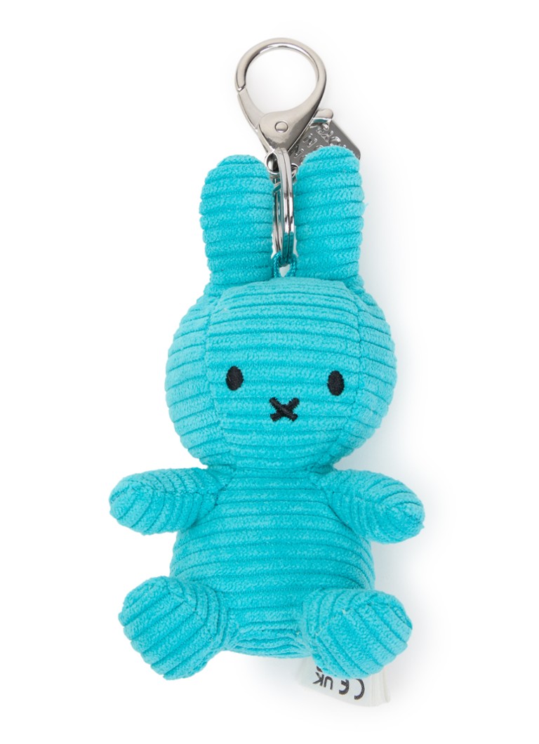 Nijntje Dames Miffy sleutelhanger van corduroy 10 cm in de kleur Blauw, maat: 10 CM