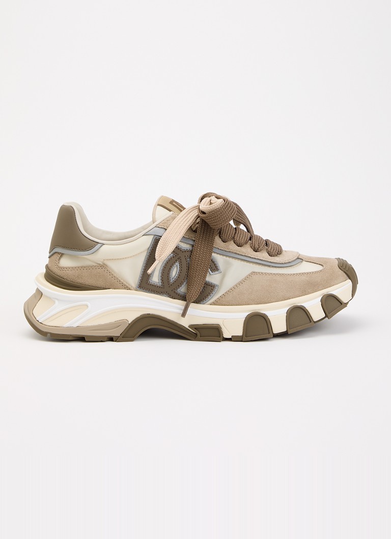 Dolce & Gabbana Heren Country sneaker met details kalfssuède in de kleur Beige, maat: 42