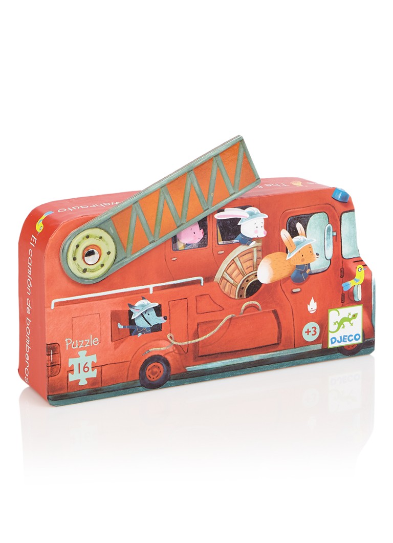 Djeco De brandweerwagen legpuzzel 16 stukjes
