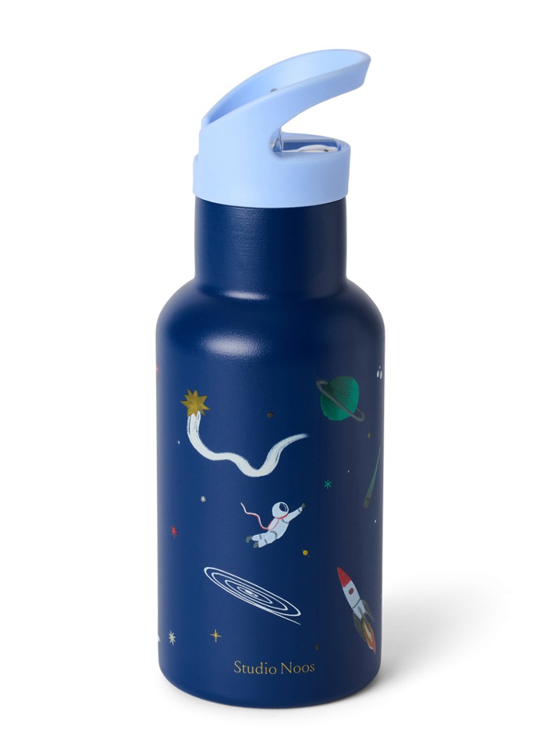 Studio Noos Waterfles met print 35 cl Blauw - Deal
