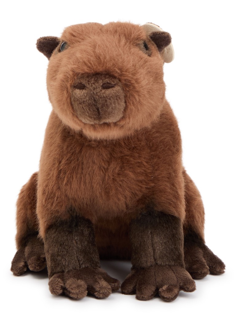 WWF Zittende Capibara knuffel in de kleur Bruin, maat: 23 CM