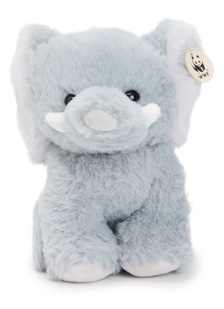 WWF Olifant knuffel in de kleur Blauwgrijs, maat: 16 CM