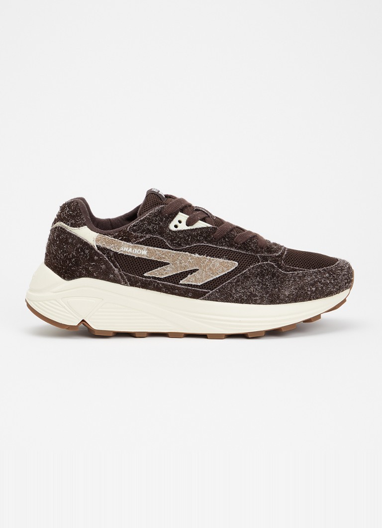 Hi-Tec Heren HTS Shadow FS RGS sneaker met suède details in de kleur Kastanjebruin, maat: 46
