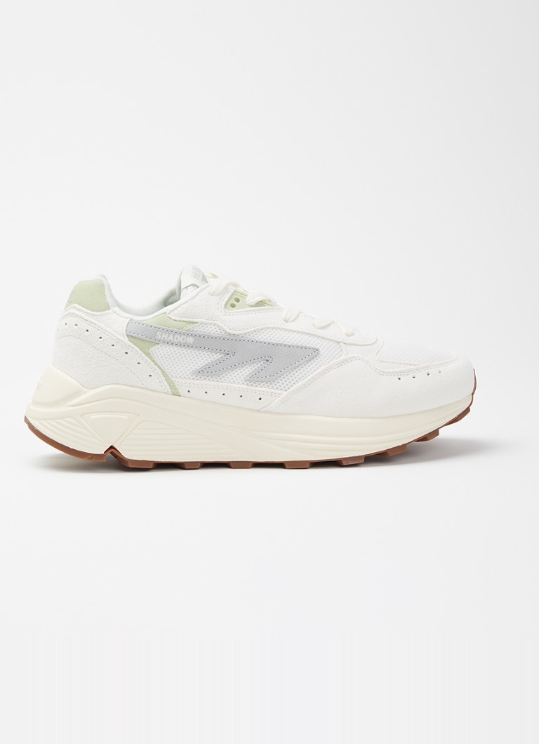 Hi-Tec Heren Sneaker van suède met logo in de kleur Ivoor, maat: 41