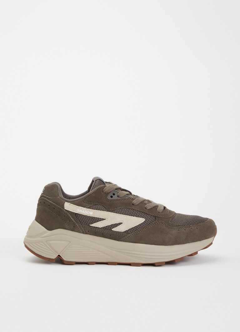 Hi-Tec Heren HTS shadow RGS sneaker van mesh met suède details in de kleur Bronsgroen, maat: 46