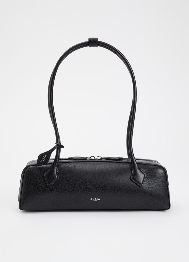 Alaïa Dames Le Teckel Medium schoudertas van geitenleer in de kleur Zwart, maat: ONE SIZE