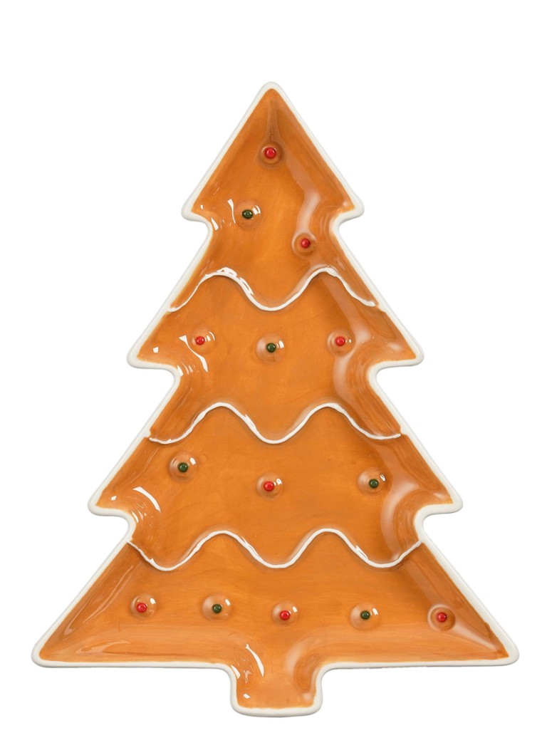Mica Decorations Peperkoek serveerschaal 22,5 cm Bruin - Deal