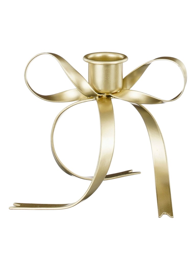 Mica Decorations Strik kandelaar 10 cm Goud - Deal