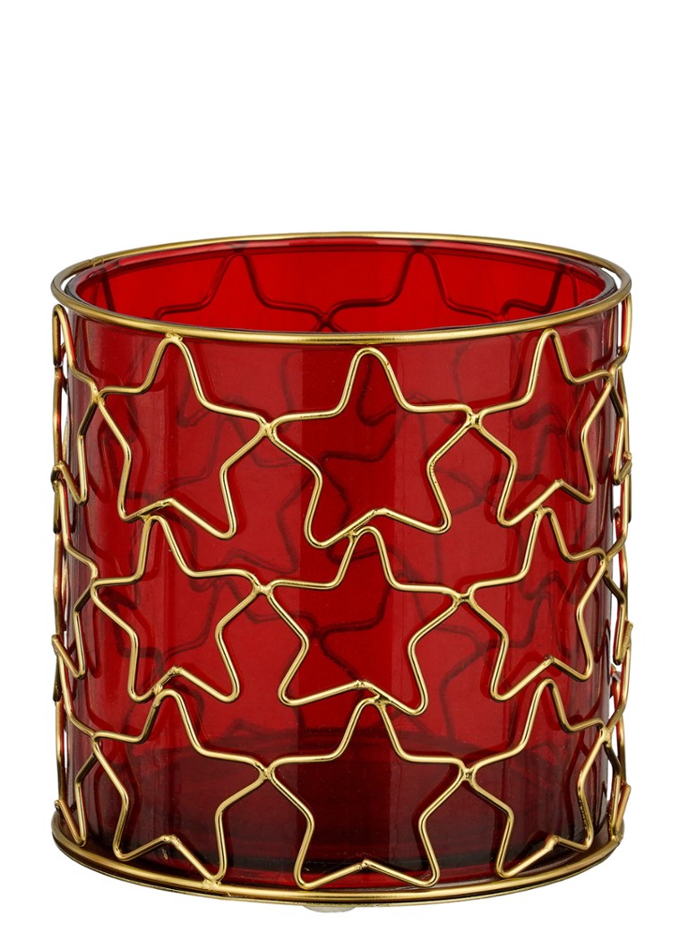 Mica Decorations Waxinelichthouder 14 cm Rood - Deal
