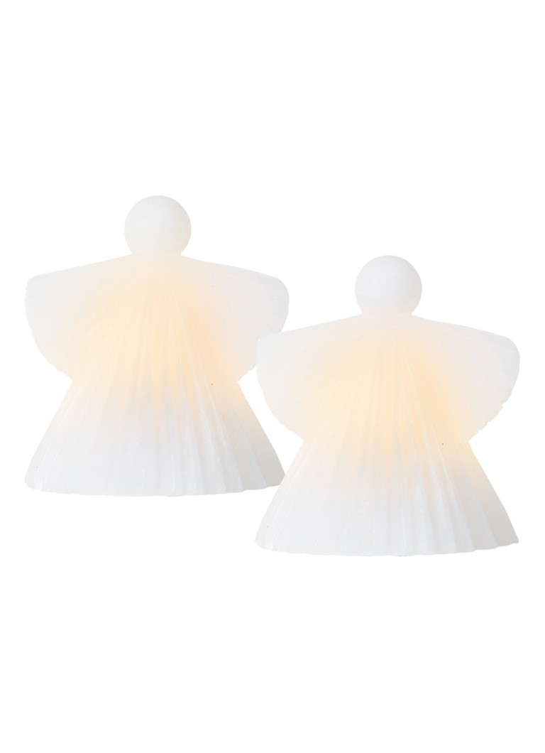 Sirius Asta Angel lichtfiguur met LED verlichting 10 cm set van 2 Wit - Deal