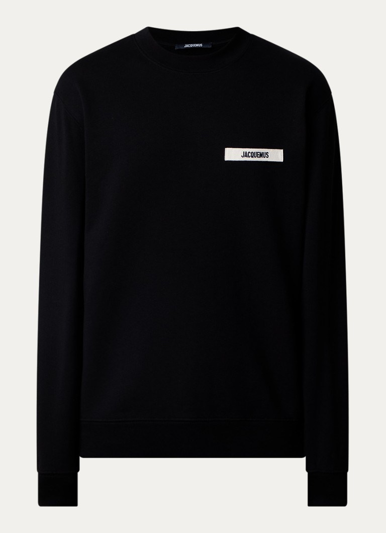 Jacquemus Heren Sweater met logo in de kleur Zwart, maat: XL