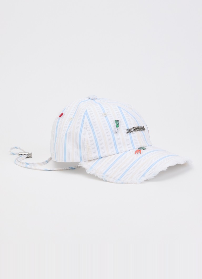 Jacquemus Heren La Casquette Artichaut pet met logo in de kleur Beige, maat: 60