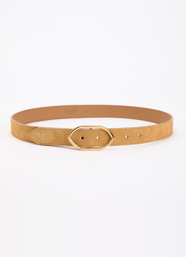 Jacquemus Heren Calisson riem van kalfsleer in de kleur Cognac, maat: 100 cm