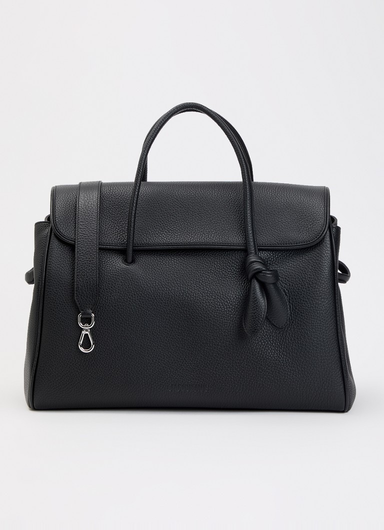 Jacquemus Dames Le Cabas handtas van kalfsleer met afneembare schouderriem in de kleur Zwart, maat: OS