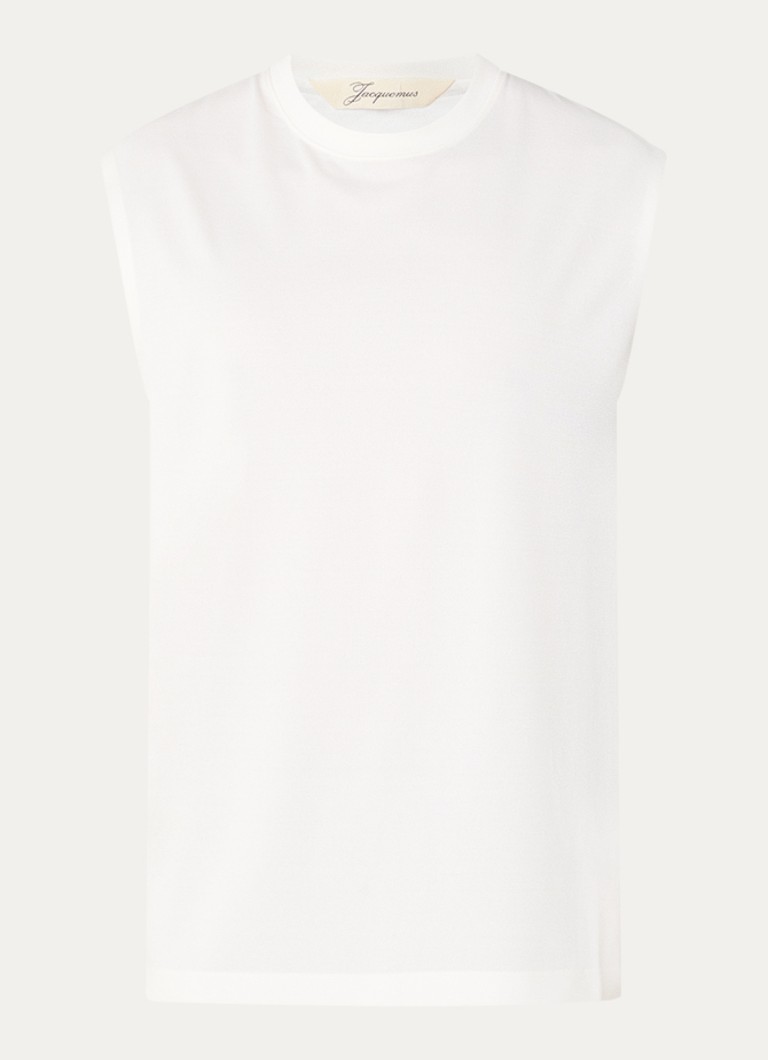Jacquemus Heren Marcel tanktop met ronde hals in de kleur Wit, maat: S
